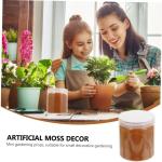 2 Stück 1 Moosrasenpulver grünes Dekor Blumenmittelstücke Mini DIY kunstpflanze Teppiche Simulation Rasendekor Szenenlayout-Dekor künstlich Anlage Kunstrasen Zubehör Unkraut N