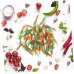 2 Sätze Simulierte Karotte Gefälschte Gemüseornamente Karotten-Requisiten Für Die Küche Gefälschte Karotten-osterdeko Simulation Karotten Gemüse-Ornamente Plastik 60 Stück 