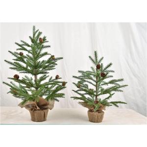 Weihnachtsbaum Weihnachtsbaum Künstliche Weihnachtsbäume Vordekorierter künstlicher Weihnachtsbaum im Topf Mit massivem Weihnachtsbaum Modisch，Green-80cm