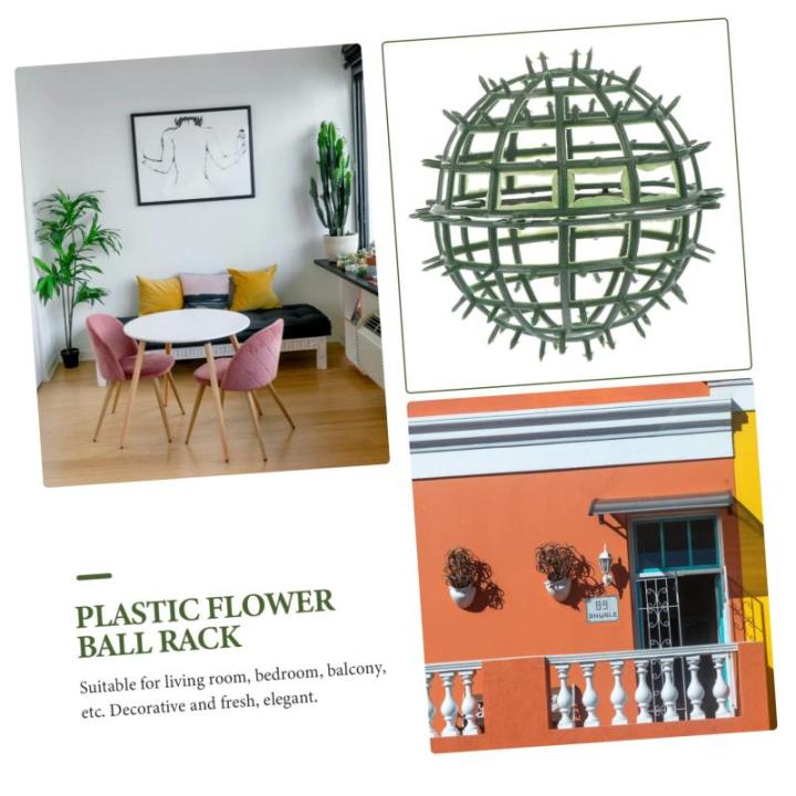 10 STK Kunststoff Blumen kugelst änder Kunstpflanze grüner Kugelrahmen Blumenband künstliche blüten Artificial künstliche Blumen Blumenkugelgestelle Grasballrahmen Plastik