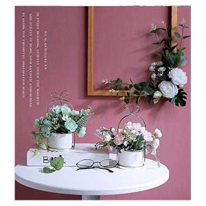 Kunstblumen Künstliche Blumen mit Keramikvase, künstliche Blumenarrangements, Tischdekoration, Blumenaufsätze, Pflanzenstrauß für das Wohnzimmer für jeden Anlass