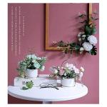 Kunstblumen Künstliche Blumen mit Keramikvase, künstliche Blumenarrangements, Tischdekoration, Blumenaufsätze, Pflanzenstrauß für das Wohnzimmer für jeden Anlass