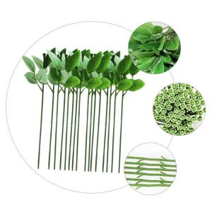 80 STK Rosenstiel künstliche blüten Artificial Künstlicher Blumenstrauß Hochzeitsstraußdraht hojas künstliche Rosen künstlicher Pflanzenstamm simulierte Blumenstiele Draht.