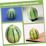 4 Sätze Künstliche Früchte Gefälschte Fruchtwassermelone Spielzeug Thematisiert Essen Kunstobst Kinderknallzeug Miniatur-obstdekorationen Mini-fruchtmodell Harz Green 8 Stück 
