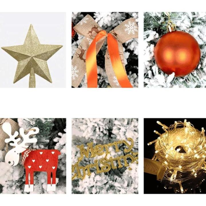 Künstlicher Baum Luxuriöser großer Weihnachtsbaum, künstlicher schneebedeckter Baum mit Metallständer, Weihnachtsbaum für Party/Schule/gewerblich