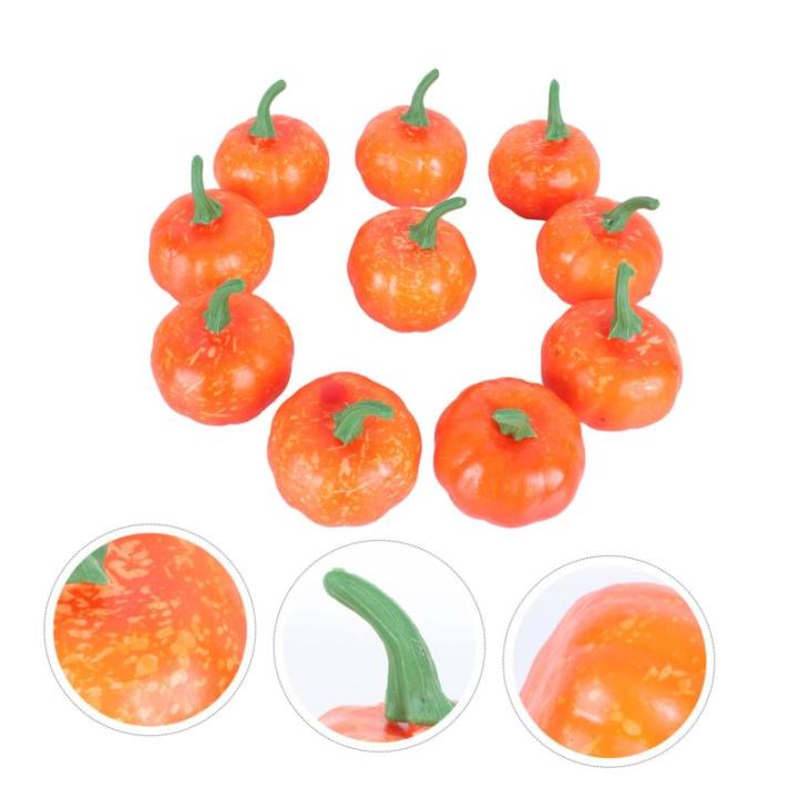 1 Satz Künstlicher Kürbis Mini-kürbisse Masse Kürbis-Fotografie-stütze Mini-kürbis-Ornamente Kleiner Halloween-kürbis Imitiertes Kürbisdekor Heimdekorationen Yellow Plastik