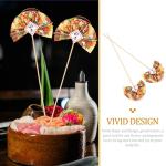 2St Blumenstab Blumenarrangement spaß guci geschke verkleidung Cupcake-Kuchen-Picks Sushi-Arrangement-Sticks Blumenornamente dekorative Blumenpflücker DIY-Deko- Plastik Golden