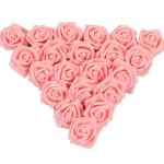 Kunstrozen, kunstrozen, schuim, rozen, bloemen, hoofd voor doe-het-zelf, bruiloft, bruid, boeketten, tafellay-outs, feest, thuis, decoraties (roze)