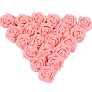 Kunstrozen, kunstrozen, schuim, rozen, bloemen, hoofd voor doe-het-zelf, bruiloft, bruid, boeketten, tafellay-outs, feest, thuis, decoraties (rode rozen)