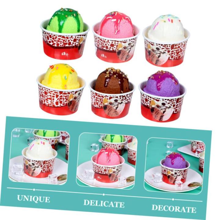 24 Stück Eiscreme Modell Simulations Eiskugeln Gefälschte Eiscreme Geschenke Kunststoff Eiscremekugeln Eiscreme Requisite Künstliche Eiscreme Kugeln Modell Eiscreme Kugeln