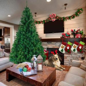 Kunstkerstboom, 120/150/180/210 cm pvc-materiaal, verdikte takken, opvouwbaar, met robuuste sokkel, groen, 150 cm