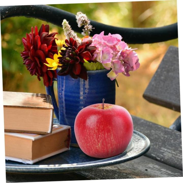 4 Sätze Künstlicher Apfel Künstliches Obstdekor Realistisches Fruchtmodell Fengshui-äpfel-Figur Simuliertes Apfelmodell Naturgetreue Fruchtdekore Modelle Harz Rot 5 Stück * 4