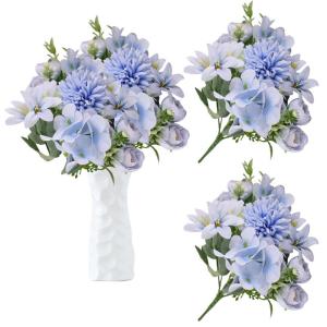 Kunstboeket, kunstbloemen zoals echte bloemen, , hortensia, bloemstukken, decoratie, kernstuk, bruiloft, boeket 1018