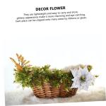 7st Künstliche Blumen Weihnachtskranz Dekoration Künstlicher Glitzer-weihnachtsstern Glitzernde Weihnachtssterne Künstliche Weihnachtssternblume Urlaub Weihnachtsstern Kranz Spo