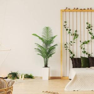Kunstplant grote kunstpalm, 140 cm, , groot als echte Areca palm, , plastic plant, decoratie, nepplant voor woonkamer, balkon, slaapkamer, kantoor