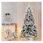 Weihnachtsbaum Weihnachtsbaum Mit Schneebesatz, Künstlicher Weihnachtsbaum, Gefälschter Weihnachtsbaum for Party-Dekoration Christbaum(150cm)