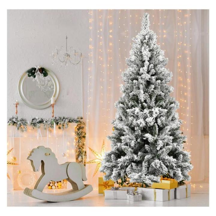Weihnachtsbaum Weihnachtsbaum Mit Schneebesatz, Künstlicher Weihnachtsbaum, Gefälschter Weihnachtsbaum for Party-Dekoration Christbaum(210cm)