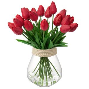 10 stuks kunstbloemen, kunstbloemen, tulp, kunstbloemen, tulp, bloemenboeket, latex, bloemen, zijde, tulp, real-touch, voor thuis, feest, bruiloftsboeket, tuindecoratie
