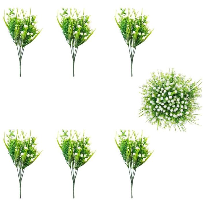 , 6 stuks, , , , , , struik, wit, voor balkon, tuin, huwelijksaanzoek, decoratie, kantoor, raam, bruiloft, buiten binnen