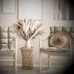 Gedroogde pampasdecoratie, gedroogde bloemen, natuurlijk, 60 stuks, doe-het-zelf, gedroogde bloemen, boeket, ideaal voor boho, woonkamer, bruiloft, slaapkamer en vazen (LZGSGO-0104