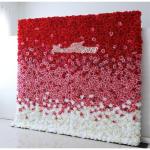 Künstliche Blumen-Wandpaneele, Hochzeitsfeier, Brautparty, 3D-Wandhintergrund Mit Romantischen Rosafarbenen Grünen Blättern(2M*3M)