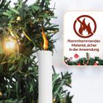 Mini-kerstboom Kleine kerstboom met verlichting, led, tafelkerstboom, klein, kunstmatig versierd, voor kerstdecoratie, 40 cm (blauw met zilver)
