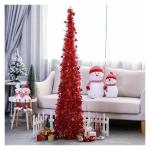 Kuaizi Weihnachtsbaum Ornament einziehbare Weihnachten Liefert Wolle Top Christmas Tree Folding Weihnachtsdekor Fit for Home Party Jingxin(1.2M,Blu)