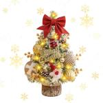 45cm Mini Weihnachtsbaum Kleiner Weihnachtsbaum mit Beleuchtung Weihnachtsdeko LED Künstlicher Weihnachtsbaum Klein Tannenbaum Künstlich Geschmückt Weihnachtsbaum Beleuchtet fü