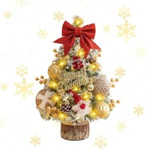 45cm Mini Weihnachtsbaum Kleiner Weihnachtsbaum mit Beleuchtung Weihnachtsdeko LED Künstlicher Weihnachtsbaum Klein Tannenbaum Künstlich Geschmückt Weihnachtsbaum Beleuchtet fü