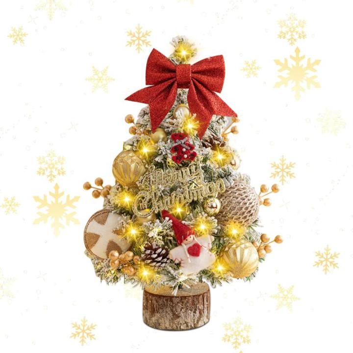 45cm Mini Weihnachtsbaum Kleiner Weihnachtsbaum mit Beleuchtung Weihnachtsdeko LED Künstlicher Weihnachtsbaum Klein Tannenbaum Künstlich Geschmückt Weihnachtsbaum Beleuchtet fü