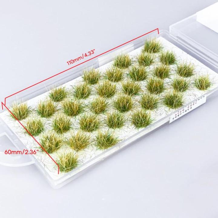 32 Stück Simulation Gras Modell Grasbüschel Miniatur Statisches Gras Modell Miniatur Strauch Büsche für Landschaftsschiene Weg 32 Stück Miniatur Grasbüschel