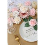 Künstliche rosa Blumen Fake Rose Blumen Dahlie mit Stielen für DIY Hochzeit Brautsträuße, Babyparty, Blumenarrangement, Tischaufsätze, Heimdekorationen.