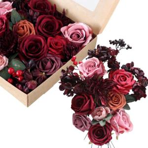 Künstliche Blumen Box Set für DIY Hortensien Hochzeit Bouquets Tafelaufsätze Dekor