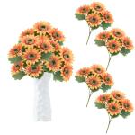 Boeket van kunstbloemen, 20 stuks, kunstzonnebloemen, decoratieve kunstbloemen, boeket voor thuis, tafeldecoratie, cadeau, kantoor, bruiloft, 1507