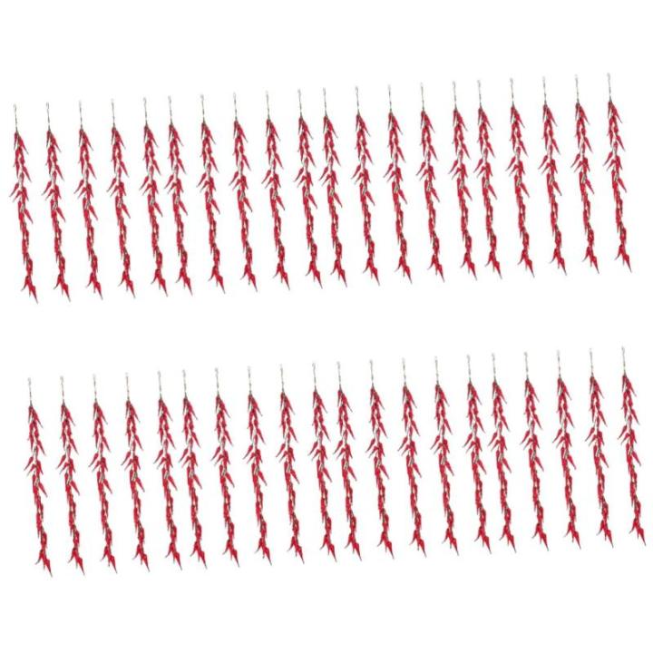 40 STK Chili-Pfeffer-Modelldekoration Mini Paprika Chiltepin-Pfeffer Obstdekor wandverkleidung Wand polsterung rote Paprika Pflanzen Wand-Chili-Anhänger Bauernpfefferdekor Schaum