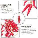 4 Sätze Simulierte Hängende Knoblauchspieße Simulationspaprika Modelle Wohnraumdeko Ladeneinrichtung Falsche Paprika Aufhängen Realistische Paprikaverzierungen Schaum 5 Stück 