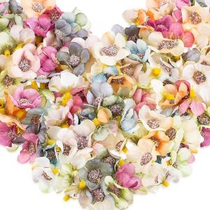 100 stuks kunstbloemkoppen, kunstmadeliefjes, bloemkoppen, stoffen bloemen, , knutselen, voor doe-het-zelf ornamenten, accessoires, handwerk