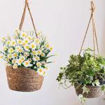 5 stuks kunstmadeliefjes, voor binnen, uv-bescherming, voor buiten, voor tuin, huis, bruiloftsdecoratie (wit)