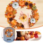 88 stuks Halloween kunstmatige pompoenen herfstdecoratie set pompoen esdoornbladeren eikelset dennenappels voor Halloween Thanksgiving feestelijke feestdecoratie accessoires