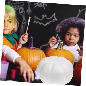4 Stück Simulation Kürbisform weihnachtsdeko Halloween Dekoration streudekor Halloween Halloween-Kürbis-Handwerk künstliche gefälschte Kürbisse Fälschung weißer Kürbis Min