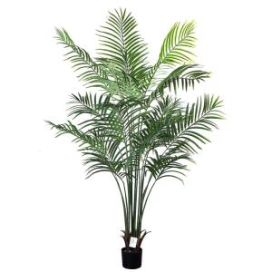 180cm künstliche Dypsis Lutescens Palme, Pflanze nur für den Innenbereich mit 18 abnehmbaren Stämmen, deko für Büro, Laden, Wohnung und Party