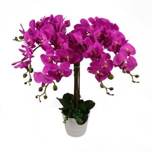 Realistische künstliche Orchideenpflanzen, vollständig getopft