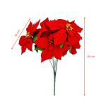 Kunstpoinsettia-boeket, 42 cm, natuurgetrouwe replica, kunstbloemen, kunstbloemen, boeket