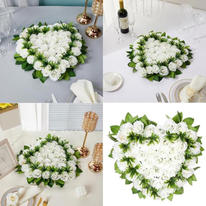 Blumensträuße als Hochzeitsmittelstücke, künstliche Rosenblüten, Blumensträuße, Arrangement, Hochzeitstischdekoration