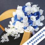 Künstlicher Blumenstrauß mit Diamantknopf, Wasserfall-Simulation, gefälschte Blumen für Hochzeitsfeier, Braut, Handrequisiten