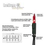 831177 Lichtsnoer voor , 230 V, op stroom aangedreven lichtketting met stekker, 10 kleurrijke lampen, verlichte lengte 1,35 m, groene kabel, voor woonkamer, serre, decoratie, Kerst