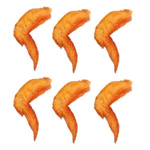 Realistische Orleans Chicken Wing Repliken Simulation gegrillte Hühnerflügel Dekoration für kulinarische Enthusiasten, 6 Stück