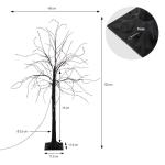 Led-boom 120 cm met 480 warmwitte leds, kunstkerstboom, lichtboom met stervormige lampen, decoratieve boom voor Kerstmis, flexibele takken, kerstdecoratie voor binnen en buiten, IP