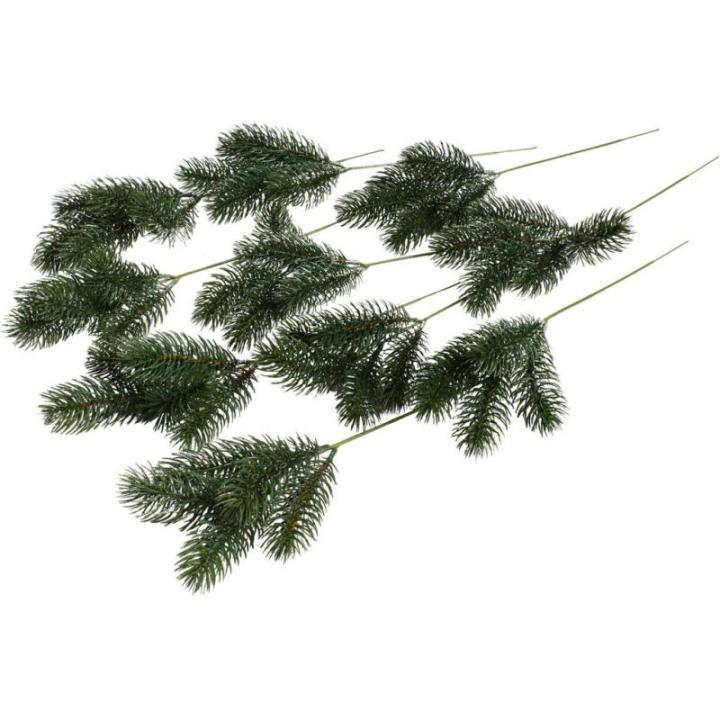 Kunstdennentak/kersttak in spuitgietprocedé, vervaardigd met 5 tips (10 stuks)