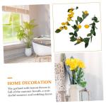 8 STK Simulation Zitronenrattan grüne Girlandenhochzeit Herbstdeko für zu Hause kunstplflanze Artificial Plant Dekor Eukalyptusgirlande Zitronengirlande Sommerdeko Plastik Yellow